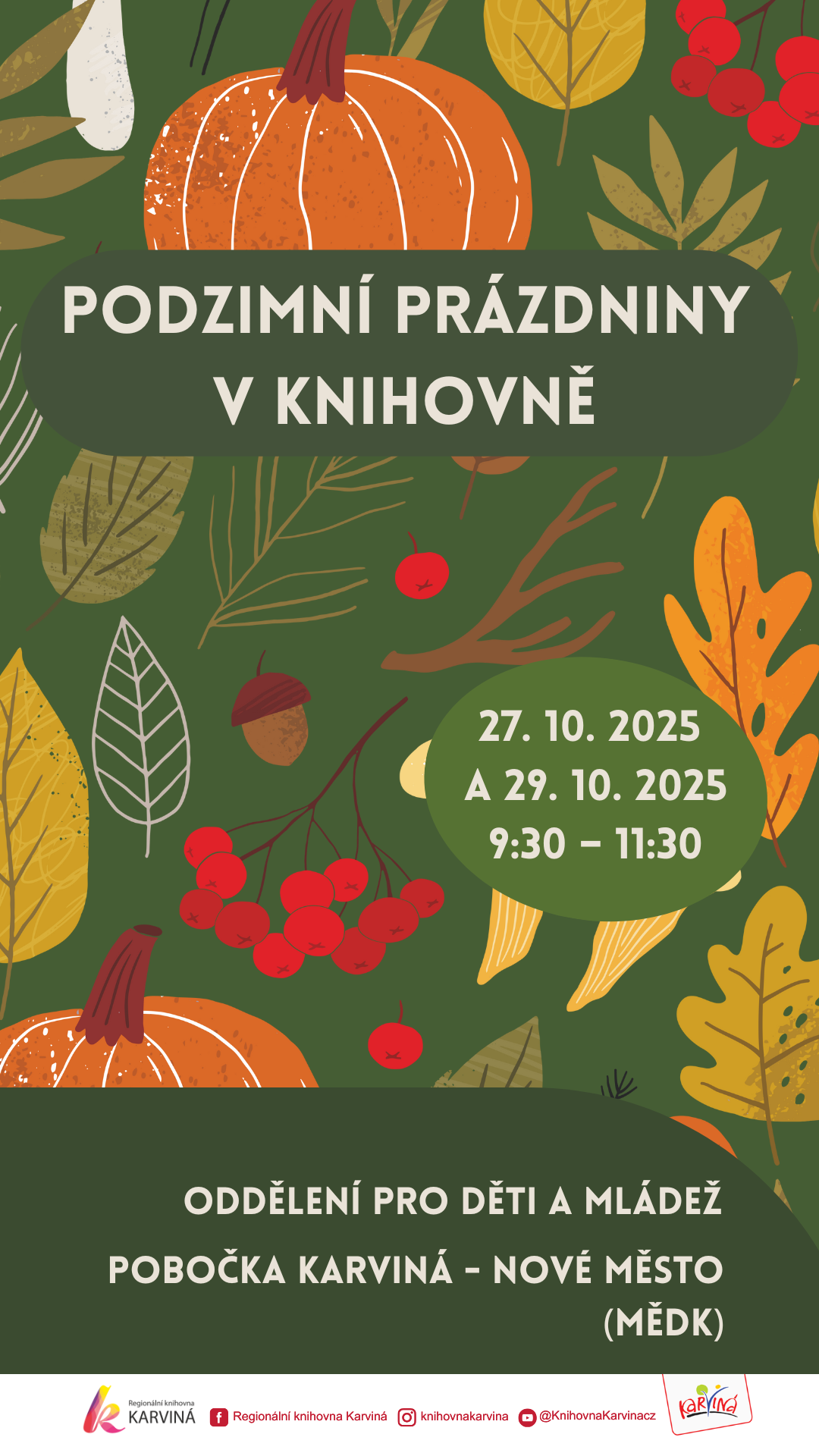 Podzimní prázdniny v knihovně